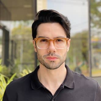safine com br oculos de grau masculino quadrado marrom degrade julio