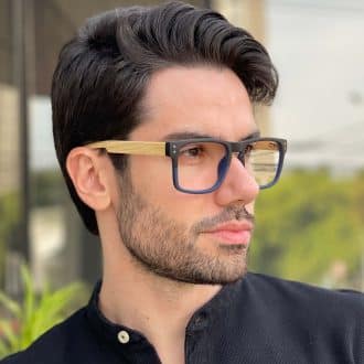 safine com br oculos de grau masculino quadrado preto e azul cristiano 1