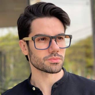 safine com br oculos de grau masculino quadrado preto e azul cristiano 3