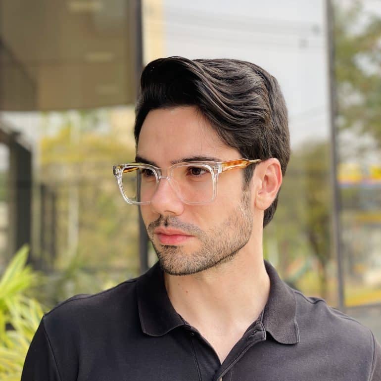 safine com br oculos de grau masculino quadrado transparente enzo 1