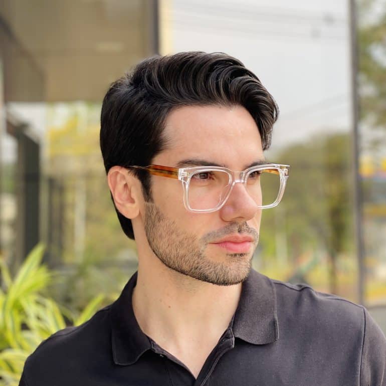 safine com br oculos de grau masculino quadrado transparente enzo 3