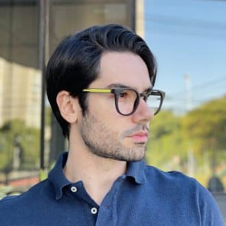 safine com br oculos de grau masculino redondo grafite juan 2
