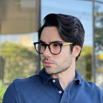 safine com br oculos de grau masculino redondo grafite juan 3