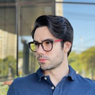 safine com br oculos de grau masculino redondo marrom juan 3