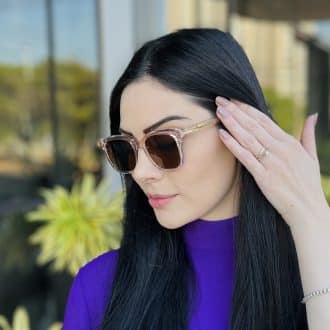 safine com br oculos de sol feminino quadrado marrom transparente alice 2