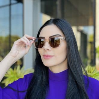 safine com br oculos de sol feminino quadrado marrom transparente alice 5