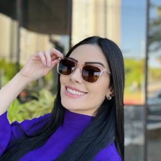 safine com br oculos de sol feminino quadrado marrom transparente alice 6