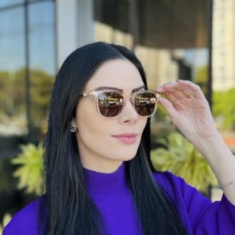 safine com br oculos de sol feminino quadrado marrom transparente alice 7