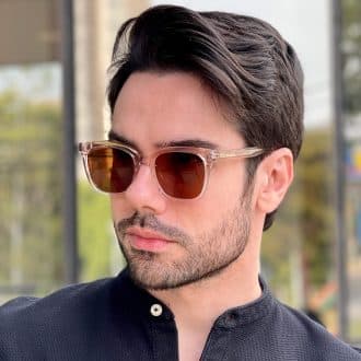 safine com br oculos de sol masculino quadrado marrom transparente ricardo 2