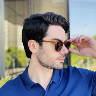 safine com br oculos de sol masculino redondo marrom julian 2