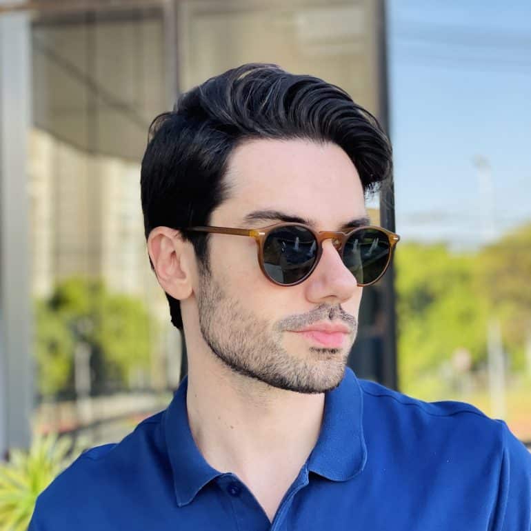 safine com br oculos de sol masculino redondo marrom julian 3