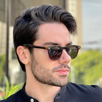 safine com br oculos de sol masculino redondo tartaruga ivan