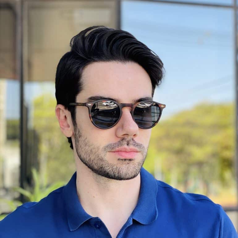 safine com br oculos de sol masculino redondo tartaruga julian