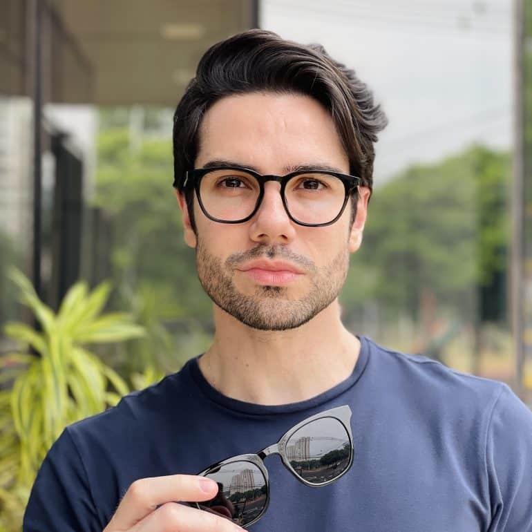 safine com br oculos 2 em 1 clip on masculino quadrado preto bruno