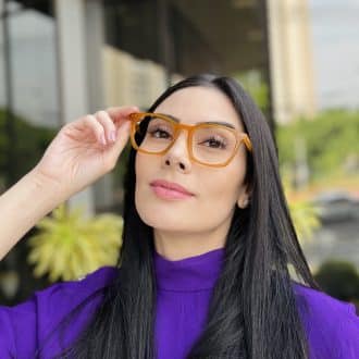 safine com br oculos de grau feminino quadrado caramelo tania 1