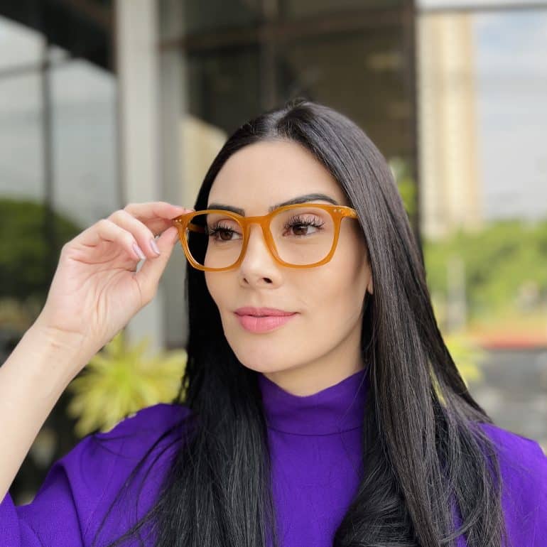 safine com br oculos de grau feminino quadrado caramelo tania 2