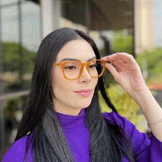 safine com br oculos de grau feminino quadrado caramelo tania 3