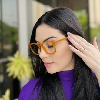 safine com br oculos de grau feminino quadrado caramelo tania 4