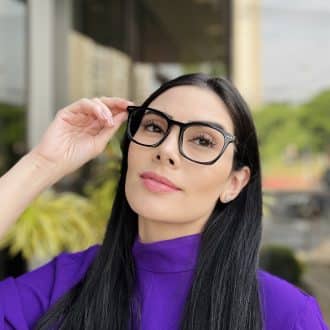 safine com br oculos de grau feminino quadrado preto tania 3