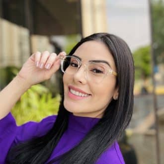 safine com br oculos de grau feminino quadrado transparente raquel