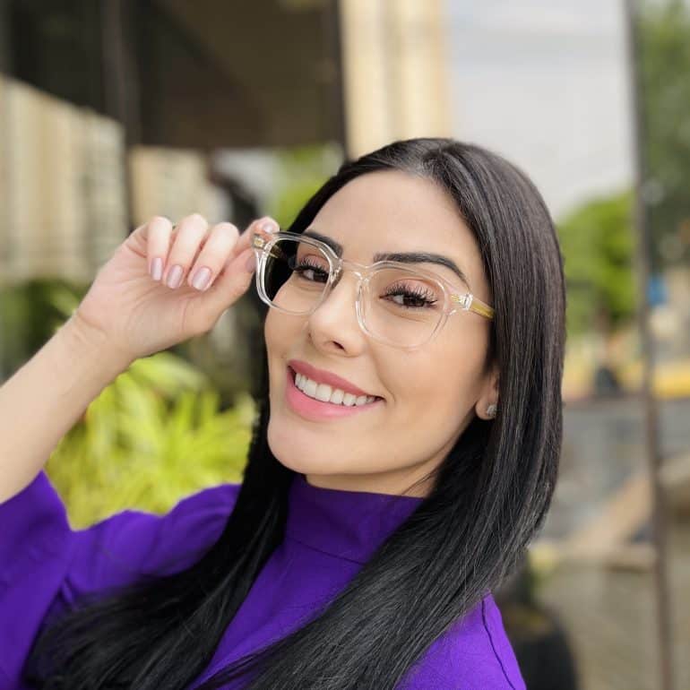 safine com br oculos de grau feminino quadrado transparente raquel