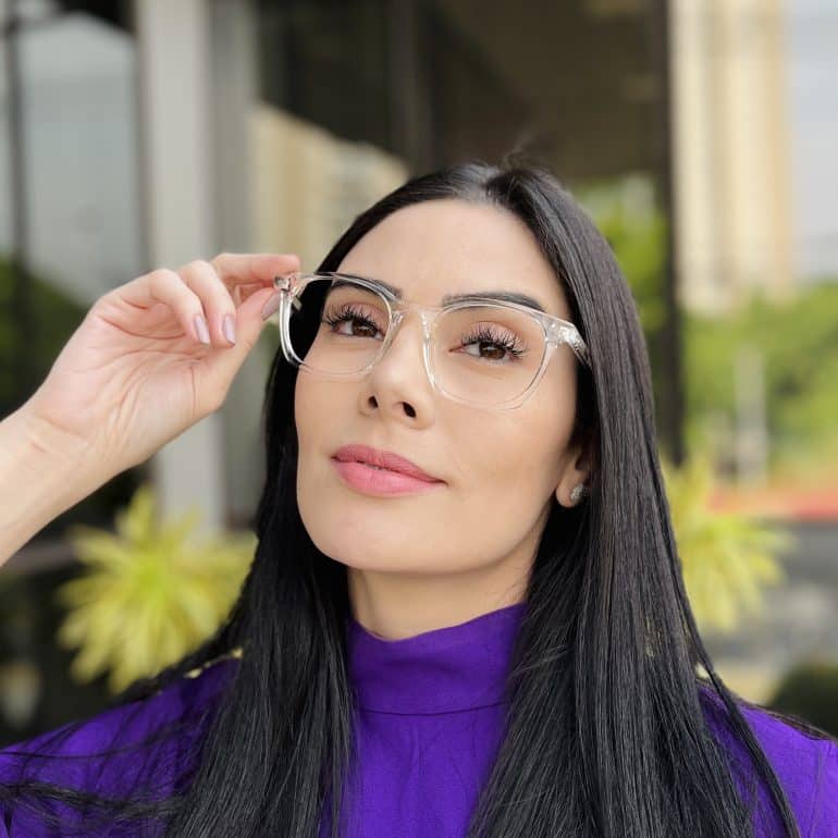 safine com br oculos de grau feminino quadrado transparente tania 1