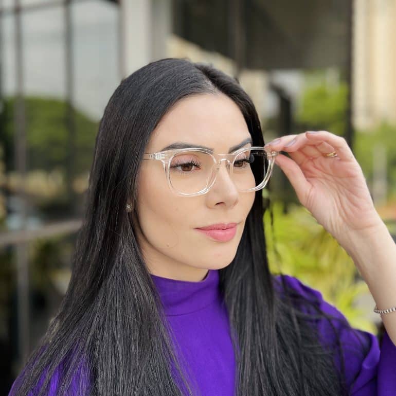 safine com br oculos de grau feminino quadrado transparente tania 3