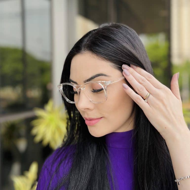 safine com br oculos de grau feminino quadrado transparente tania 4