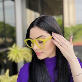 safine com br oculos de grau feminino redondo verde neon lais 2