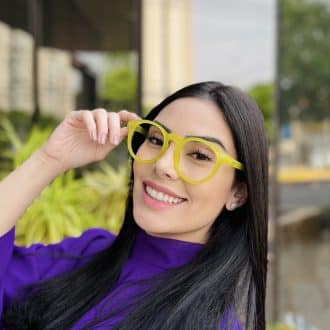 safine com br oculos de grau feminino redondo verde neon lais