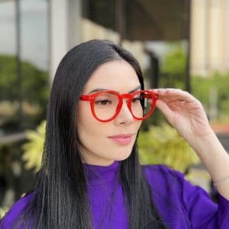 safine com br oculos de grau feminino redondo vermelho lais 1