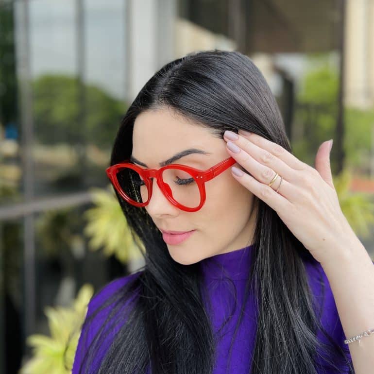 safine com br oculos de grau feminino redondo vermelho lais 2