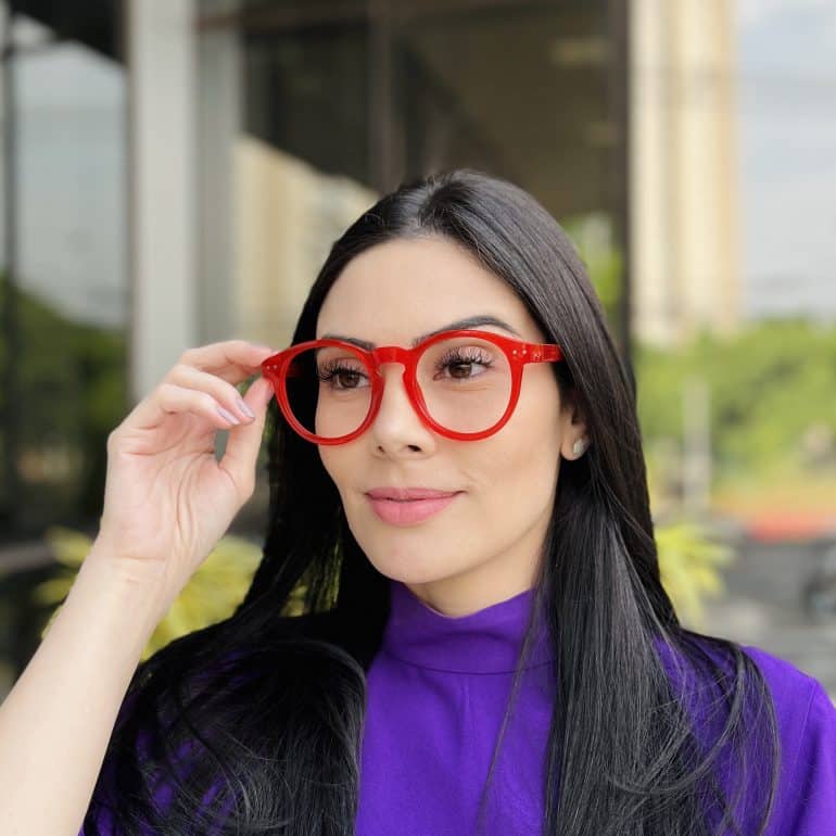 safine com br oculos de grau feminino redondo vermelho lais 4