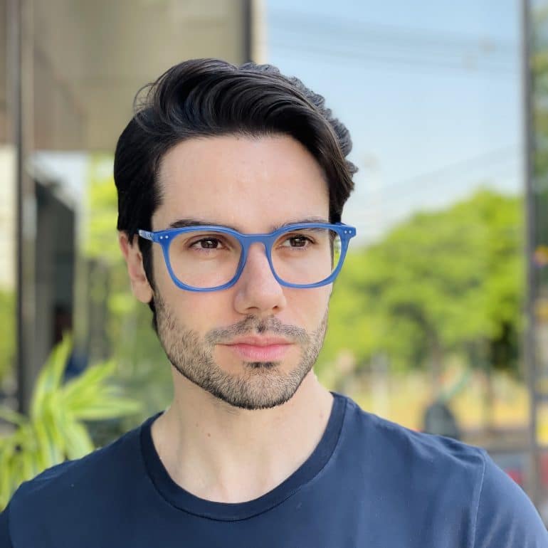 safine com br oculos de grau masculino quadrado azul ivo 1