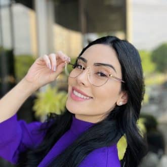 safine com br oculos de grau feminino gatinho dourado e rosa anna