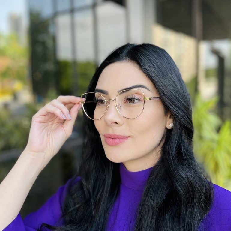safine com br oculos de grau feminino gatinho dourado e rosa anna 4