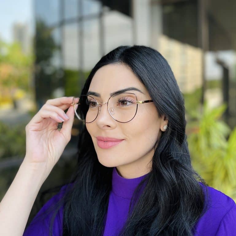 safine com br oculos de grau feminino gatinho preto e dourado anna 3
