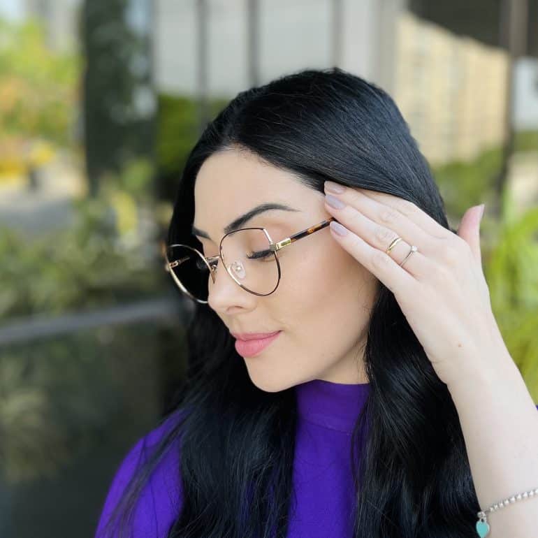 safine com br oculos de grau feminino gatinho preto e dourado anna 4