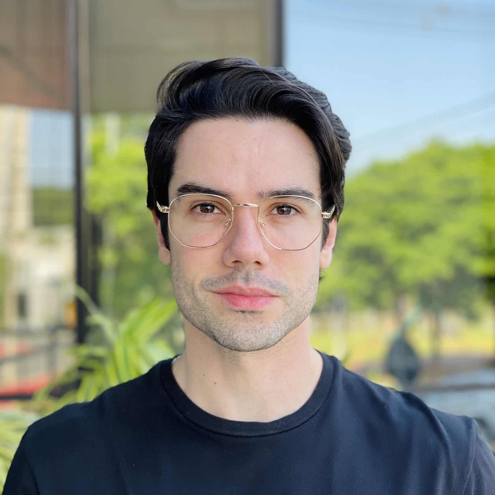safine com br oculos de grau masculino hexagonal dourado evandro
