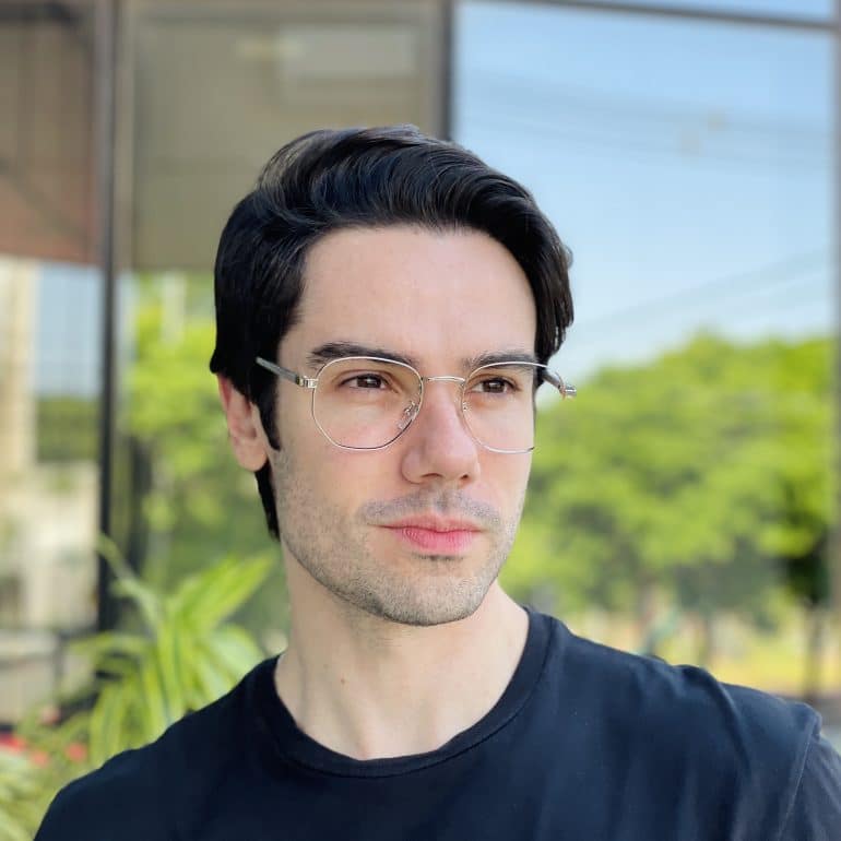 safine com br oculos de grau masculino hexagonal prata evandro 1