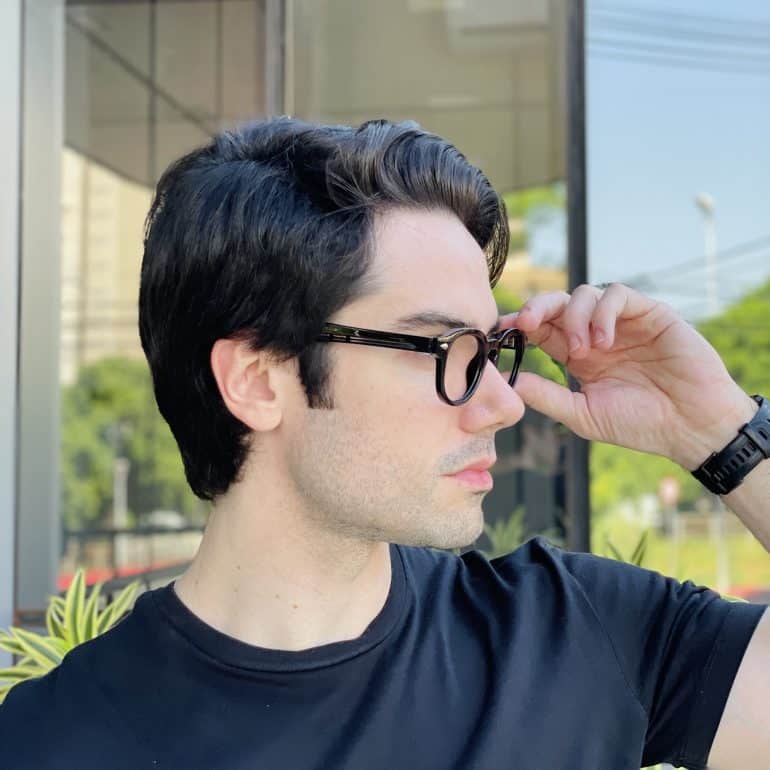 safine com br oculos de grau masculino redondo preto elton 2