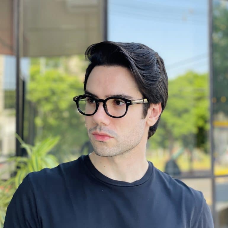 safine com br oculos de grau masculino redondo preto elton 3