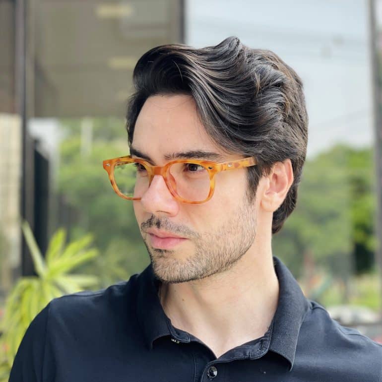 safine com br oculos de grau masculino retangular caramelo mauro 3