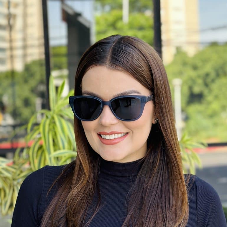 safine com br oculos de sol feminino gatinho azul dafne 3