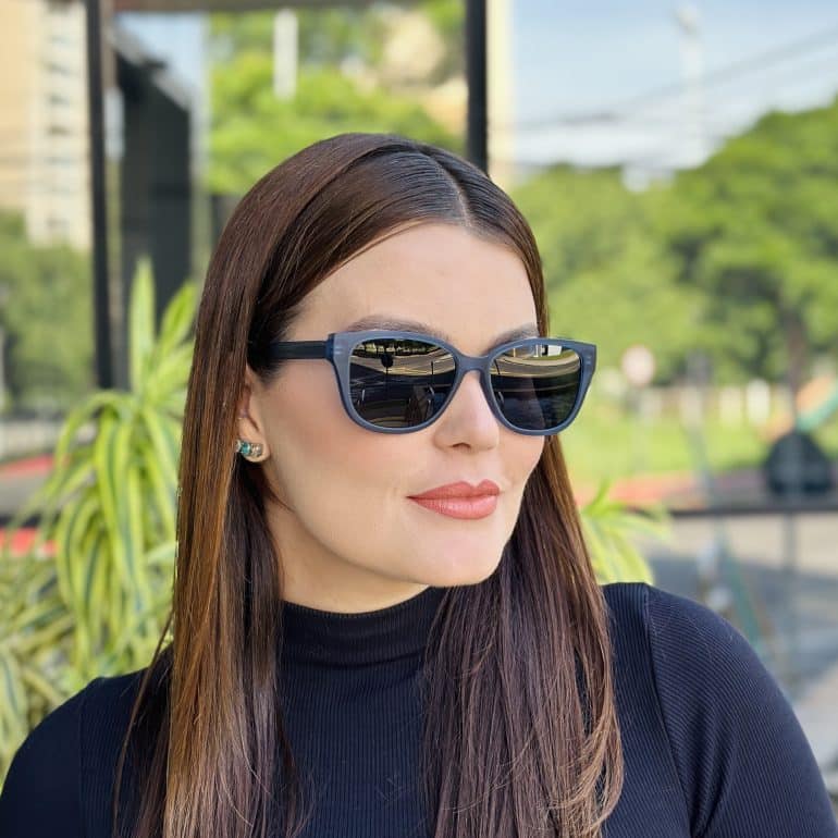 safine com br oculos de sol feminino gatinho azul dafne 6