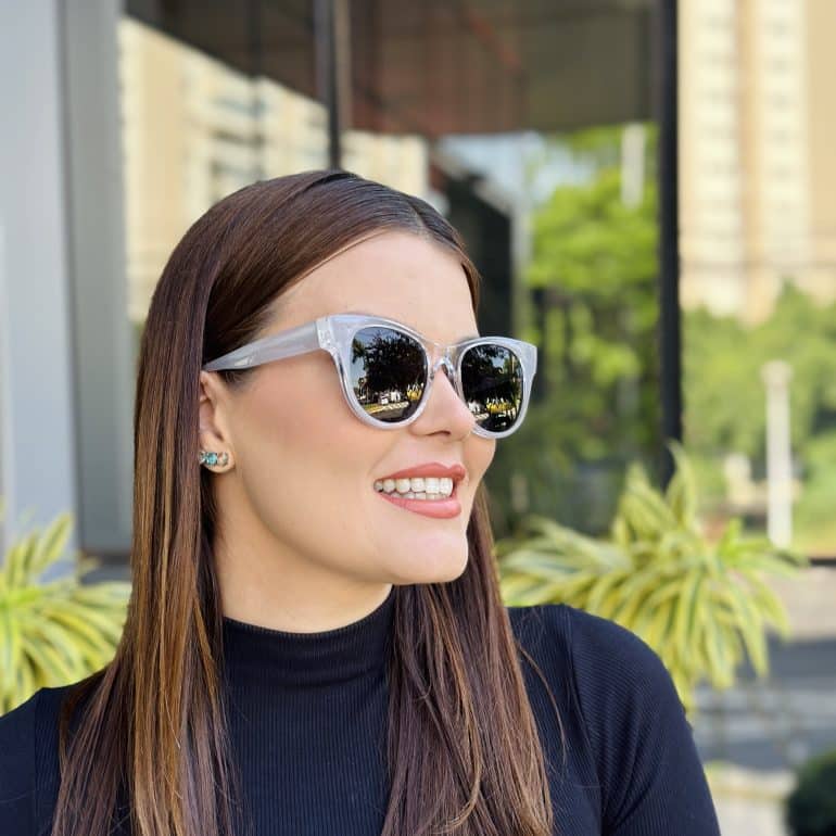 safine com br oculos de sol feminino gatinho cinza transparente adele 2