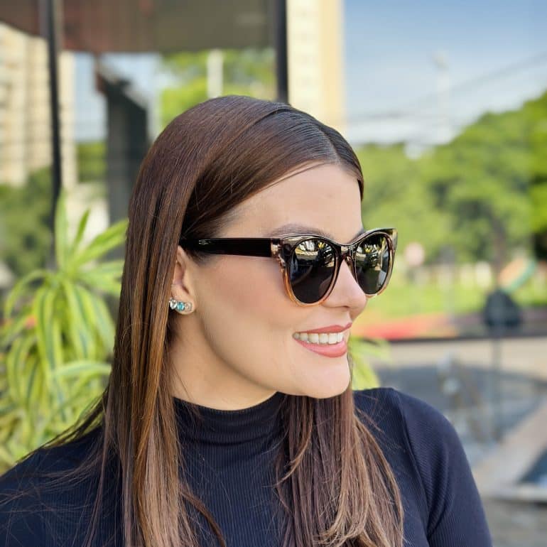 safine com br oculos de sol feminino gatinho marrom adele 1