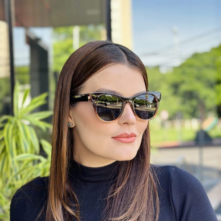 safine com br oculos de sol feminino gatinho marrom adele 2