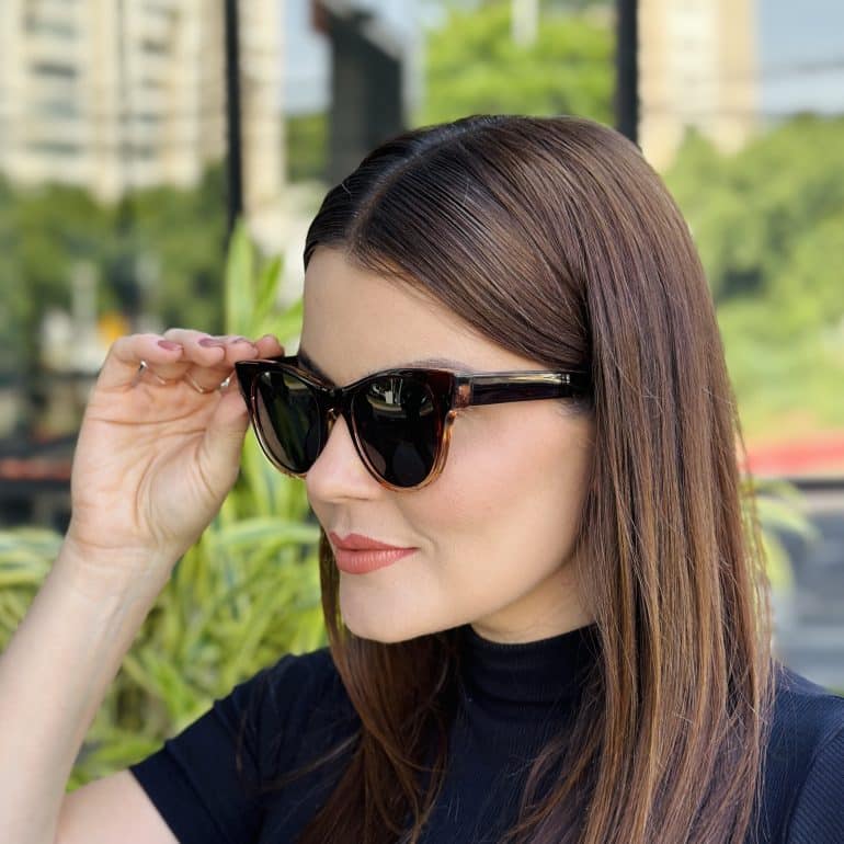 safine com br oculos de sol feminino gatinho marrom adele 3