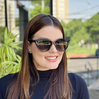 safine com br oculos de sol feminino gatinho marrom anita